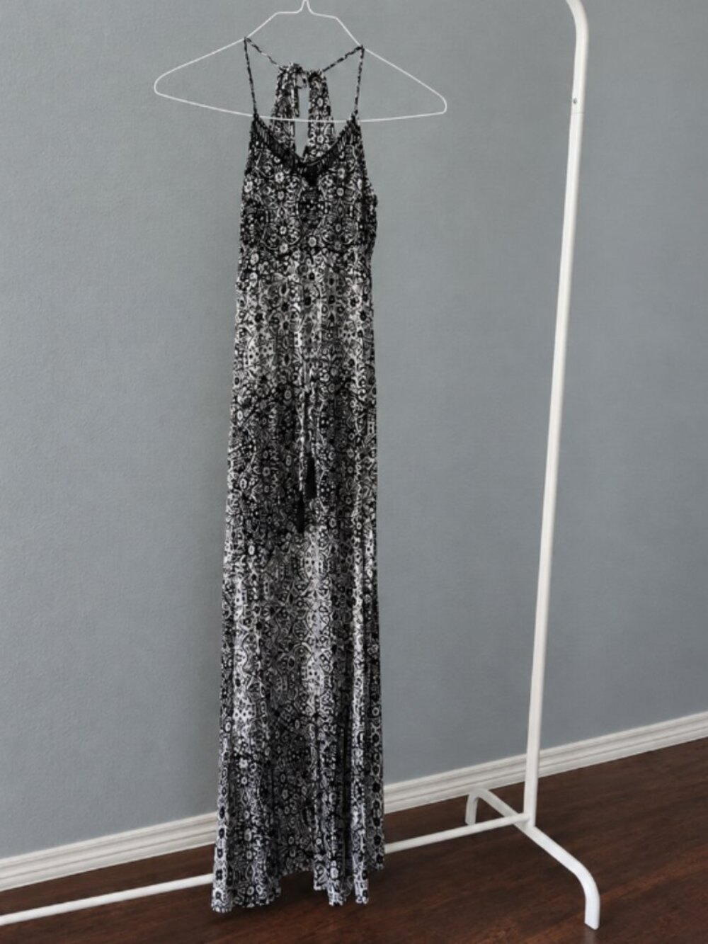 Papaya - Black White Maxi Dress - Small
